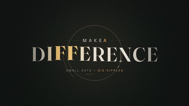 Corporate motivational typography animation with inspirational quote and dark background design