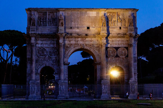The Arch of Constantine in Early Evening, Rome, Italy on May 24th, 2026