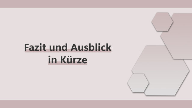 Conclusion and outlook in brief (Fazit und Ausblick in K&uuml;rze) - Business Strategy Presentation Slide