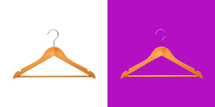Classic wooden clothing coat hanger for fashion organization and laundry storage