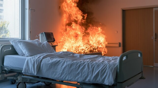 A hospital fire incident highlights fire safety risks in medical facilities, emphasizing patient protection, emergency evacuation, and continuity of critical care.
