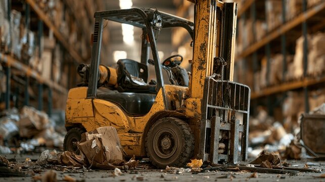 Warehouse accidents involve forklift collisions, falling inventory, unsafe storage systems, and loading hazards that may cause workplace injuries or property damage.
