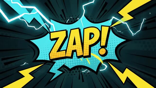 Comic book pop art onomatopoeia motion graphics collection