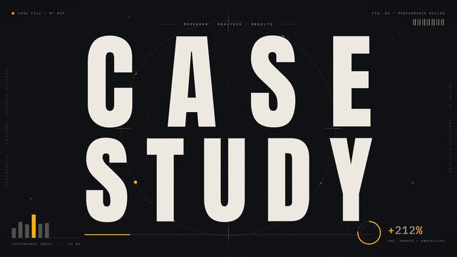 Case study research analysis results HUD data telemetry motion graphic animation