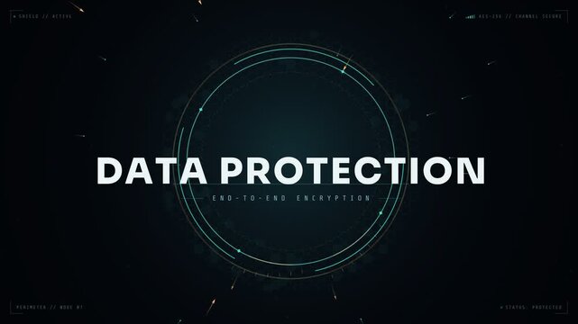 Secure data protection end to end encryption hud technology interface loop