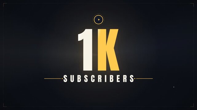 1k subscribers milestone celebration thank you video intro motion graphic