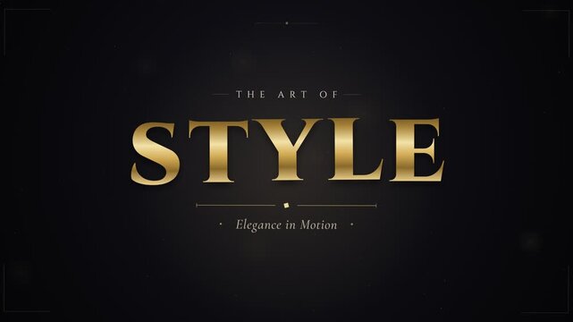 Luxury Gold Text Animation with Elegant Typography and Motion Effects