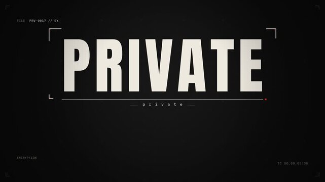 Private Confidential Security File Animation With Red Stamp And Classified Data Motion Graphics