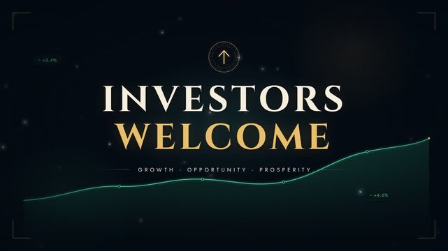 Investors Welcome Financial Growth Line Chart Background Animation Graphic Resource