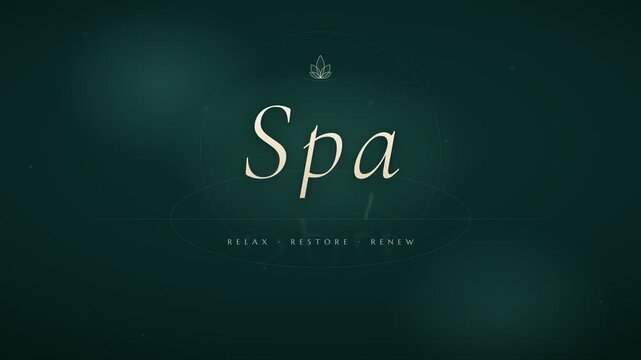 Minimalist luxury spa relaxation motion graphics template with zen lotus
