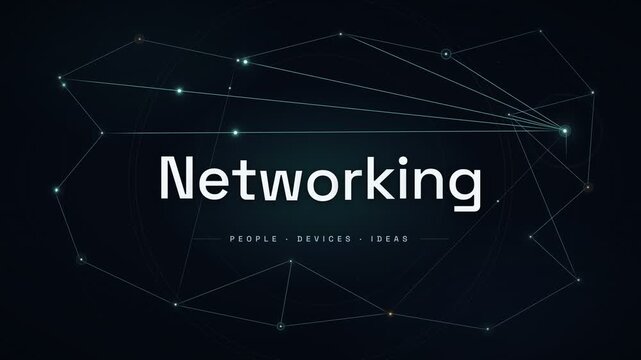 Networking Technology Concept Graphic Animation People Devices Ideas