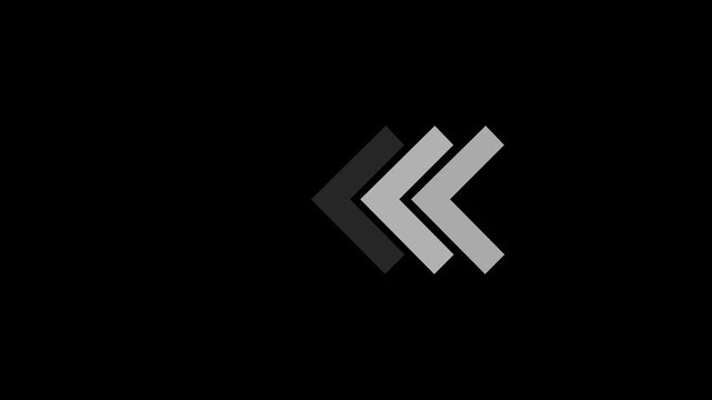 Minimalist animated chevron arrow loading indicator featuring smooth pulsing motion and sequential layering for modern user interface and digital navigation in definition