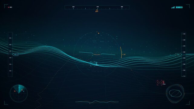 Autonomous Aerial Drone Camera Heads Up Display HUD Seamless Loop Animation