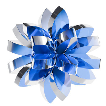 Crystal Glass Blossom 3D Illustration
