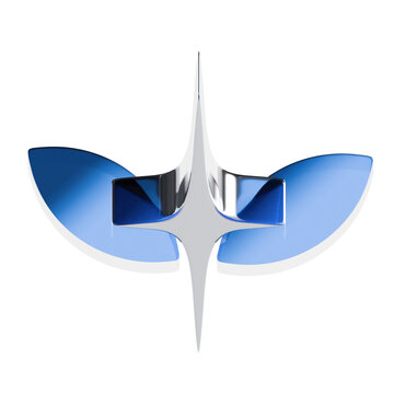 Glass Wing Symmetry 3D Illustration