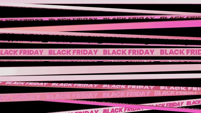 Seamless looped pink and grey tape with repeated Black Friday typography for holiday sale promotion