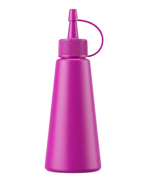 Purple squeeze bottle standing upright