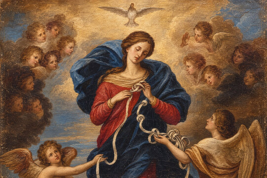 Mary Untying the Knots. Ai modified