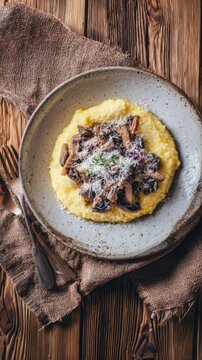 Creamy Polenta With Saut&eacute;ed Mushrooms