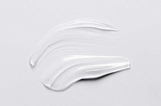 A sample of a facial serum with hyaluronic acid and collagen.