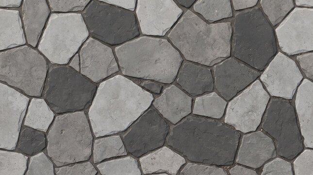 Gray and beige irregular stone mosaic texture pattern layout