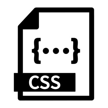 WEBデザイン講座のスライド資料で使えるCSSスタイルシート形式書類のベクターアイコン