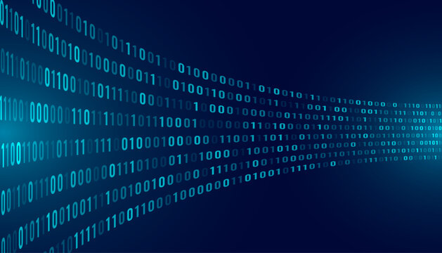 zero and one binary number matrix background design