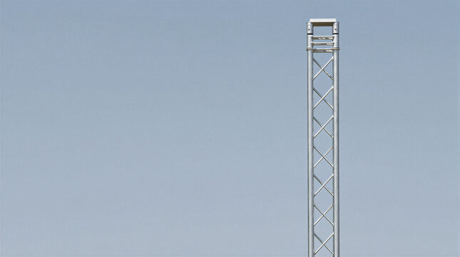 Aluminium lighting truss tower 2 metres tall with square box section and triangular bracing tubes