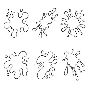 Ink splash vector icons