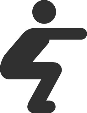 Exercise Glyph, Squat Icon