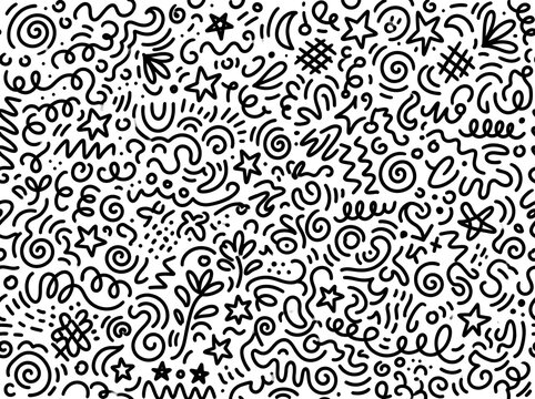 Doodle pattern background