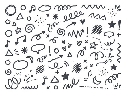 Doodle hand drawn shapes