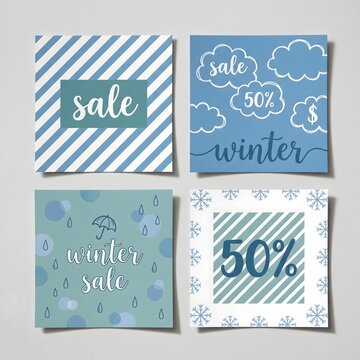 Winter Sale square tags