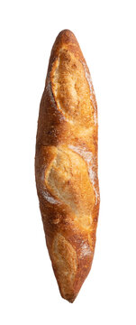 Freshly baked French baguette bread isolated on transparent background