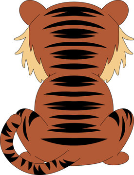 Cute Tiger Animal Vector Illustration
