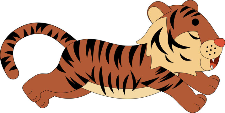 Cute Tiger Animal Vector Illustration