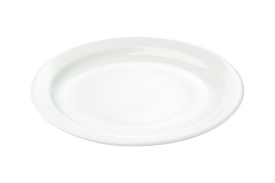 White oval ceramic plate shown from above against a plain background