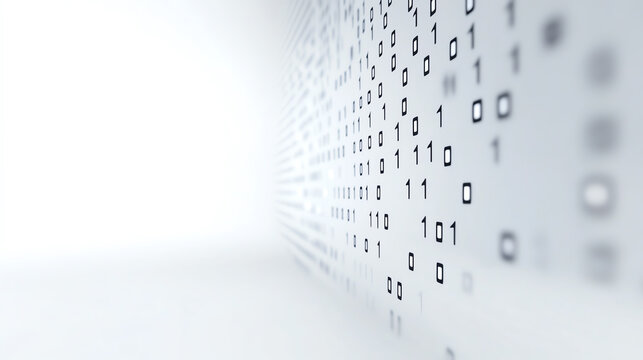 Abstract background with binary code, symbolizing digital data and technology growth in a futuristic environment.