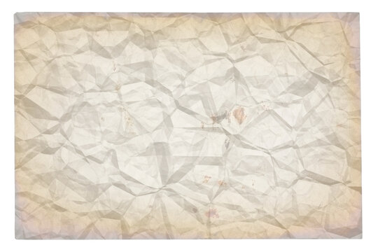 Crumpled Colored Paper Isolated on White Background