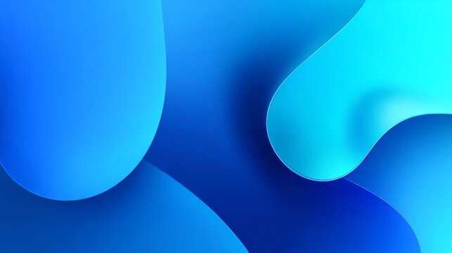 Gradient blue abstract wallpaper with smooth modern shapes, soft color transitions, flowing geometric forms, minimalist digital background for presentations, web design, branding, and creative project