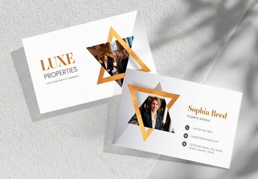 Luxury Real Estate Business Card Template for Property Advisor and Realtor	
