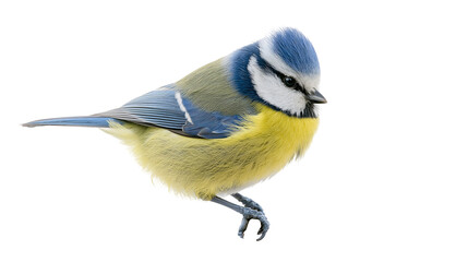 Eurasian blue tit bird with vibrant yellow breast and blue crown feathers © Zuzana