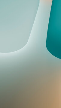 Abstract smooth curved shapes in blue and beige gradient illustration
