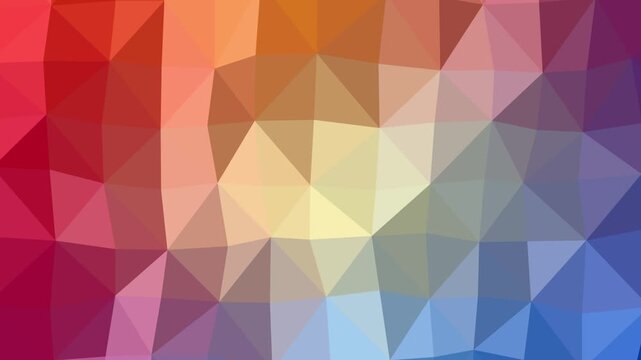 Low-poly animated visual mesh motion background, seamless gradient loop