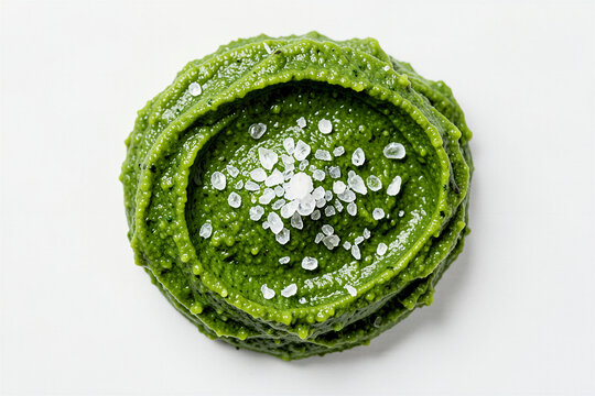 Ceremonial Matcha Sea Salt Polish Macro Surface Texture