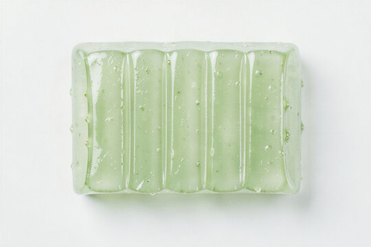 Translucent Aloe Vera Hydrating Jelly Macro Surface Texture Flat Lay