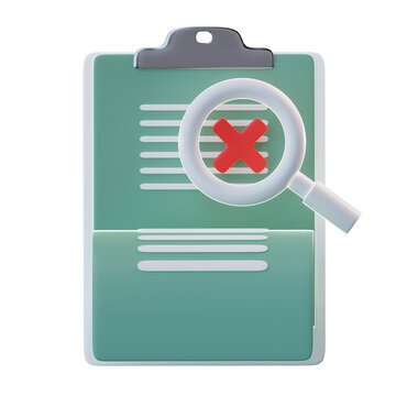  3D Illustration Missing Document