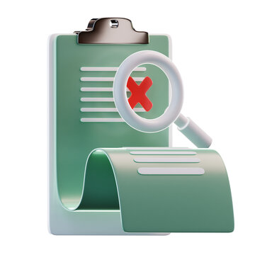  3D Illustration Missing Document