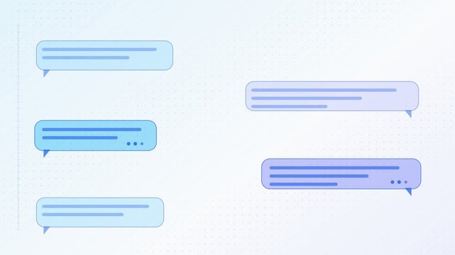 Business blue chat bubble instant messaging animation loop background