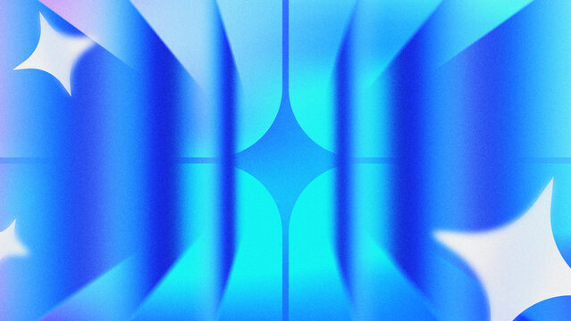 Illustration gradient background with star element, blury shape and noisy or grainy effect. Suitable for banner, poster, flyer, technology promotion, branding, business, presentation purpose, website.